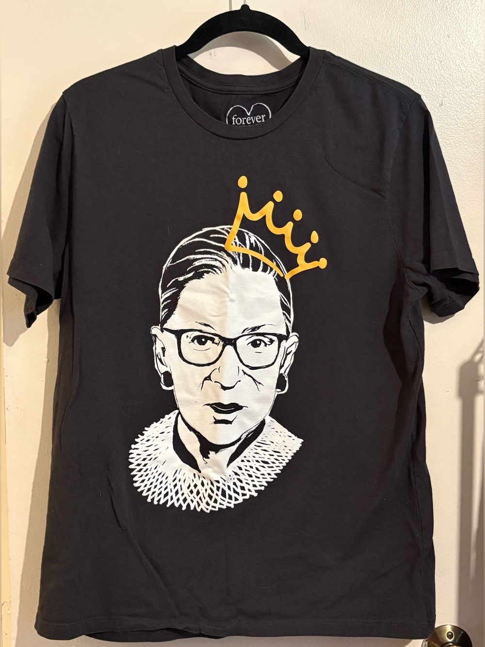 Forever Me Size Large Ruth Bader Ginsburg black  T shirt top tops shirts